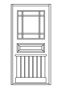 Enkeldörr med panel
