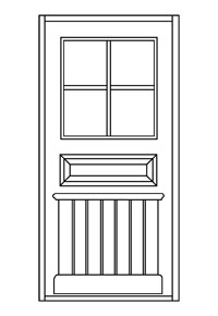 Enkeldörr med panel
